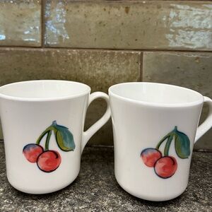 Corelle Coffee Tea Mugs Fruit Basket